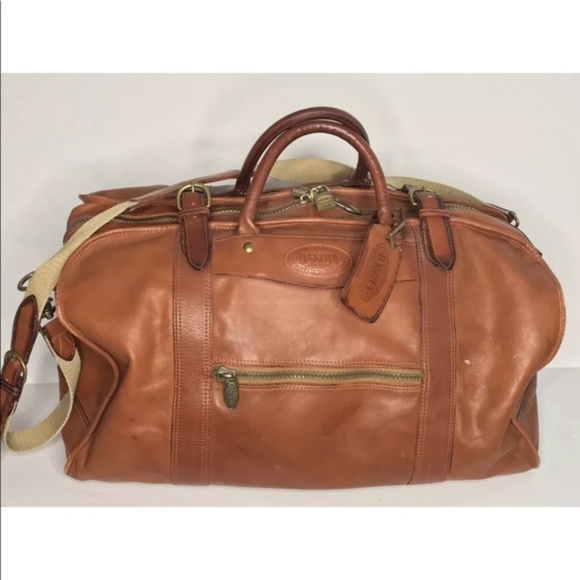 tumi leather duffle bag